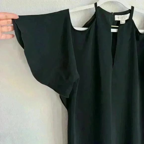 Rachel‎ Zoe Andrea Cold Shoulder Black Mini Shift Dress Women’s Size 2 NWT - Picture 13 of 15